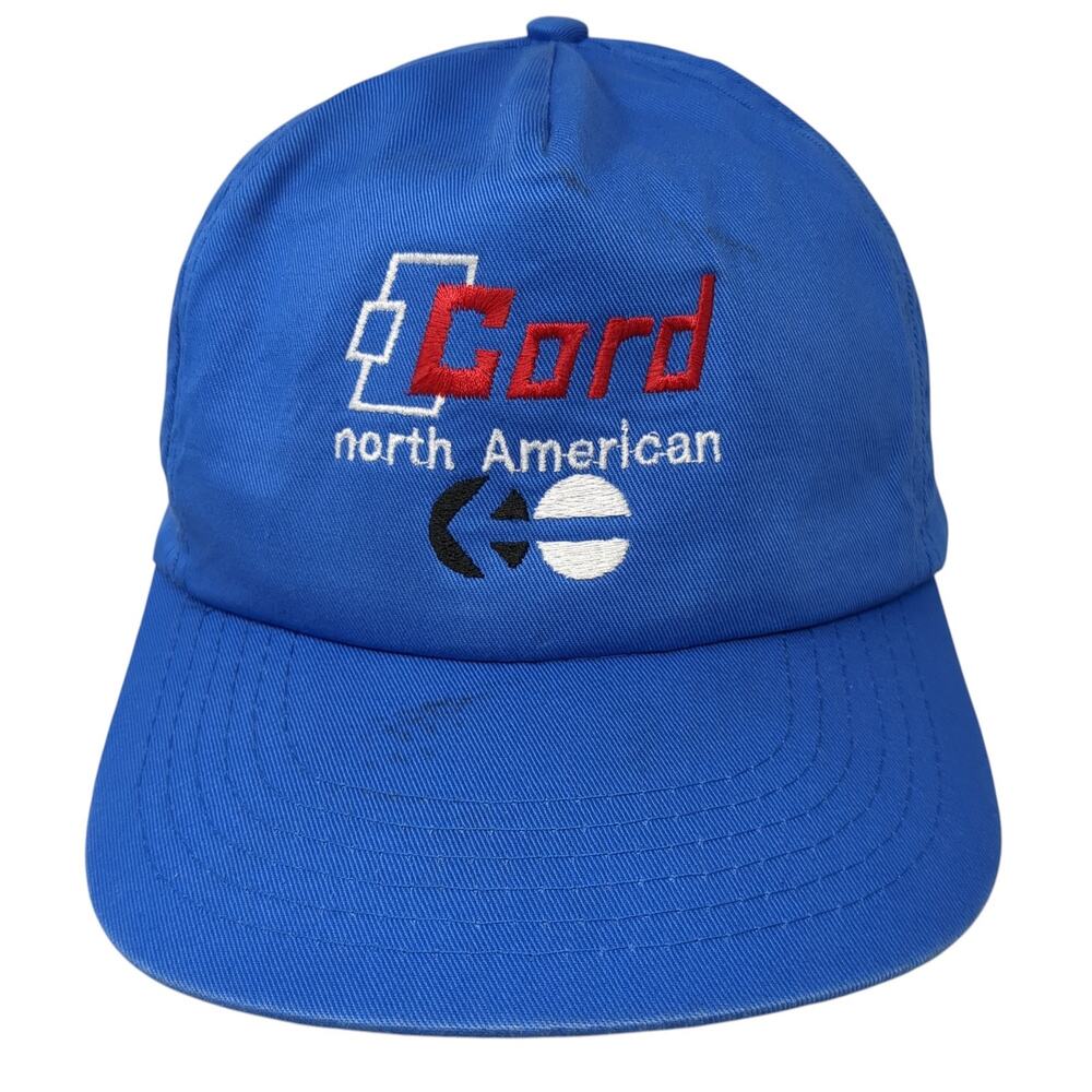 Cord North American Snapback 5 Panel Cap Blue One Size Adjustable Four Seasons